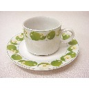TAZA Y PLATO CAFE 120ML MANZANA VERDE