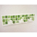 PERCHA TRIPLE CUBO MOSAICO VERDE