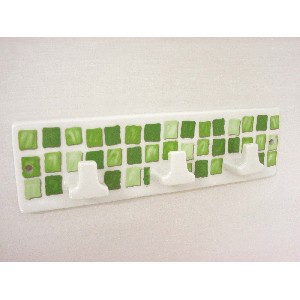 PERCHA TRIPLE CUBO MOSAICO VERDE