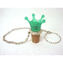TAPON BOTELLA CON CADENA CORONA VERDE