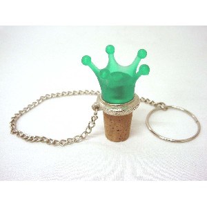 TAPON BOTELLA CON CADENA CORONA VERDE