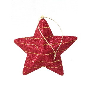 COLGANTE NAVIDAD ESTRELLA ROJA DORADO