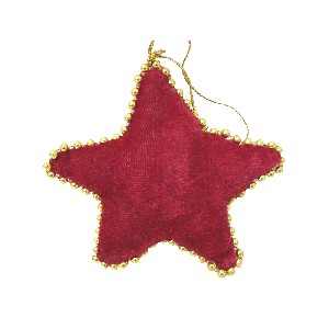 COLGANTE NAVIDAD FELPA ESTRELLA ROJO