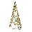 ARBOL PIRAMIDE NAVIDAD PLEGABLE DORADO BRILLO