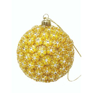 COLGANTE NAVIDAD BOLA AMARILLO PEQUEÑO