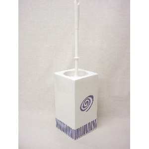 ESCOBILLERO CUADRADO RAYAS ESPIRAL AZUL