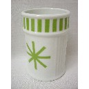 VASO BAÑO ESTRIAS RAYAS SIMBOLO VERDE