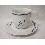 TAZA Y PLATO TE 200ML OLAS PECES AZUL