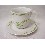 TAZA Y PLATO TE 200ML OLAS PECES VERDE