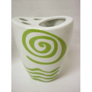 VASO CEPILLOS CURVA OLAS SIMBOLO VERDE