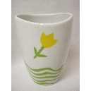 VASO BAÑO CURVA OLAS TULIPAN VERDE