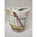 VASO CEPILLOS CURVA DIBUJO BAÑO SURTIDO