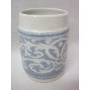 VASO BAÑO BORDE TOALLA AZUL