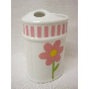 VASO CEPILLOS BAÑO MARGARITA ROSA RAYAS