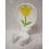 SOPORTE CEPILLO PARED TULIPAN AMARILLO