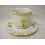 TAZA Y PLATO TE 200 RAYAS TULIPAN AMARILLO
