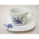 TAZA Y PLATO CAFE 100ML ASTERISCO AZUL