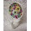 PERCHA COLGADOR FLOR BLANCO AMARILLO