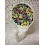 PERCHA COLGADOR FLORES AZUL AMARILLO