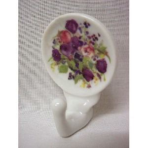 PERCHA COLGADOR ADHESIVA FLORES 1