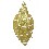 COLGANTE NAVIDAD PIÑA DORADO BLANCO