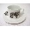 TAZA Y PLATO TE 300ML ANIMAL NEGRO SURTIDO