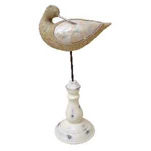 FIGURA CAPIZ PAJARO POLYSTONE DE PIE