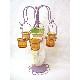 CANDELABRO SEXTUPLE FIGURA MUJER VIOLETA