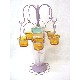 CANDELABRO SEXTUPLE FIGURA MUJER VIOLETA