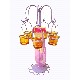 CANDELABRO SEXTUPLE FIGURA MUJER VIOLETA