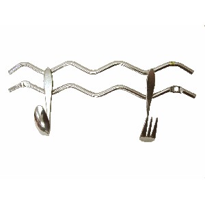 PERCHA COCINA METAL CUBIERTOS DOBLE 