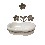 JABONERA PARED CERAMICA MARGARITA GRIS