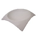 CUENCO CUADRADO CURVA PORCELANA BLANCO