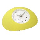 RELOJ INCLINADO GRANDE OVALADO AMARILLO