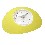 RELOJ INCLINADO GRANDE OVALADO AMARILLO