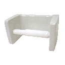 PORTAROLLOS PARED CUBO PORCELANA BLANCO