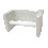 PORTAROLLOS PARED CUBO PORCELANA BLANCO