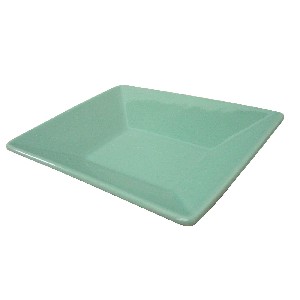 CUENCO RECTANGULAR PORCELANA VERDE 