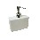 DOSIFICADOR RECTANGULAR PORCELANA BLANCO 300ML