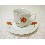 TAZA Y PLATO CAFE 90ML DALIA ROJA