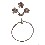 TOALLERO ARO PARED MARGARITA GRIS BRONCE