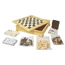 JUEGO DE MESA MULTIPLE 6 CAJA MADERA