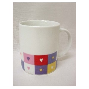 TAZA MUG RECTA REDONDA CORAZON COLORES