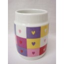 VASO BAÑO BORDE CORAZON COLORES