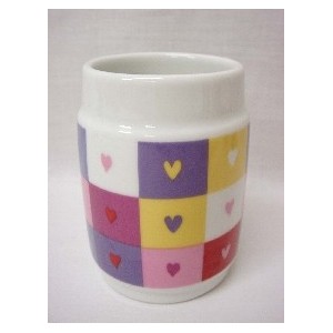 VASO BAÑO BORDE CORAZON COLORES