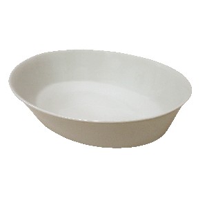 BOWL OVALADO GRANDE PORCELANA BLANCO 