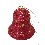 COLGANTE NAVIDAD CAMPANA ROJA DORADO