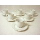 TAZA Y PLATO CAFE PORCELANA BLANCO 