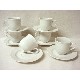 TAZA Y PLATO CAFE PORCELANA BLANCO 