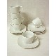 TAZA Y PLATO CAFE PORCELANA BLANCO 